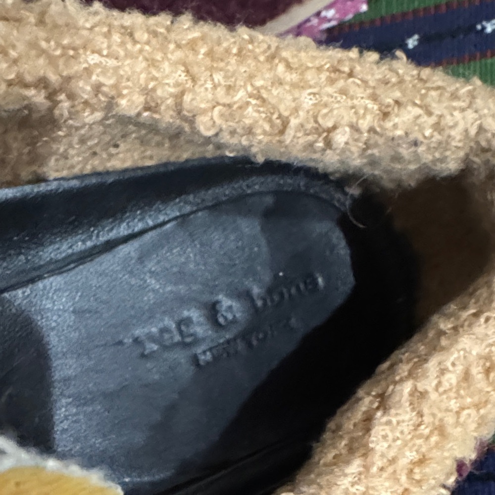 rag & bone Retro Runner Shearling Sneakers Camel Size EU 38 - Picture 10 of 16
